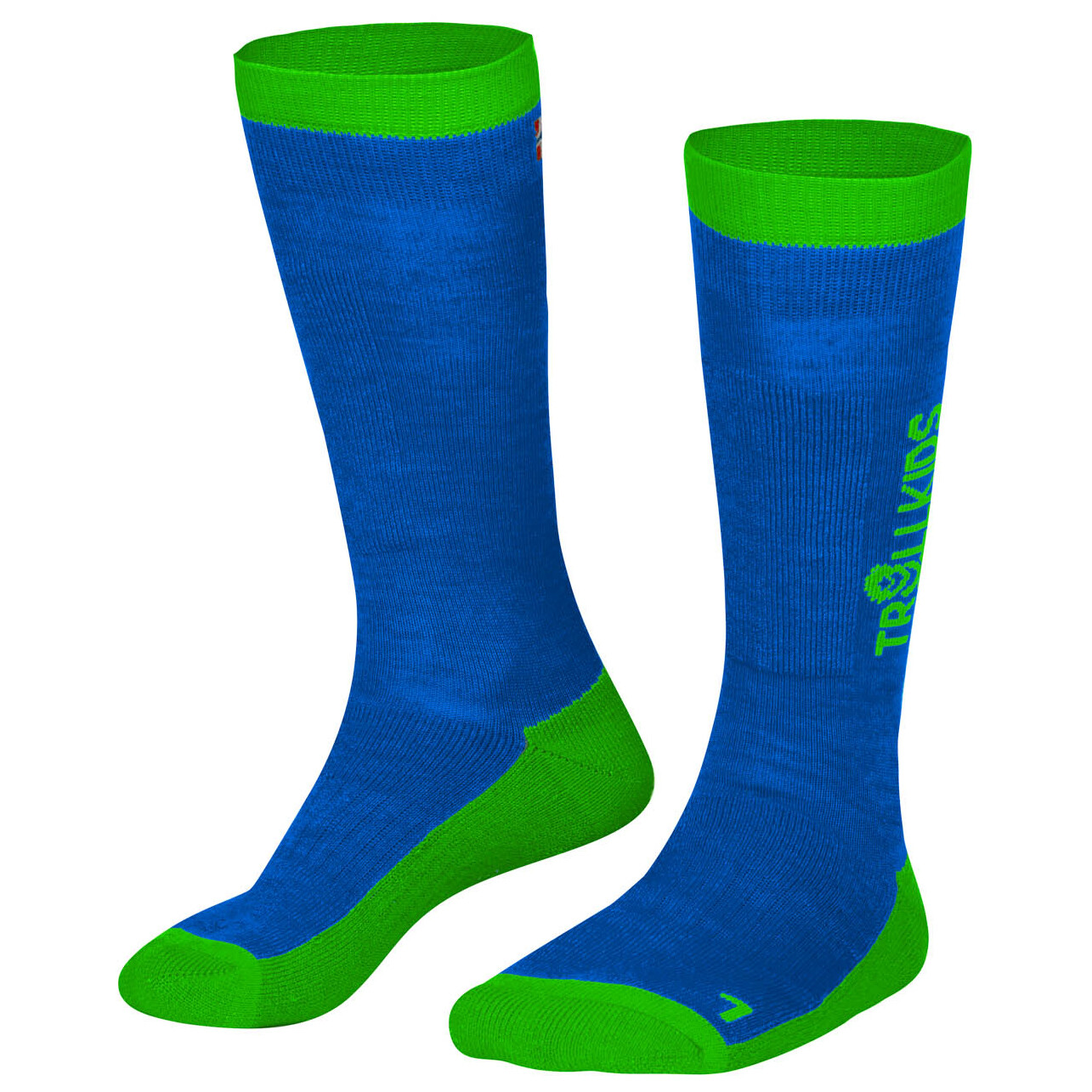 

Лыжные носки Trollkids Ski Socks, цвет Medium Blue/Green