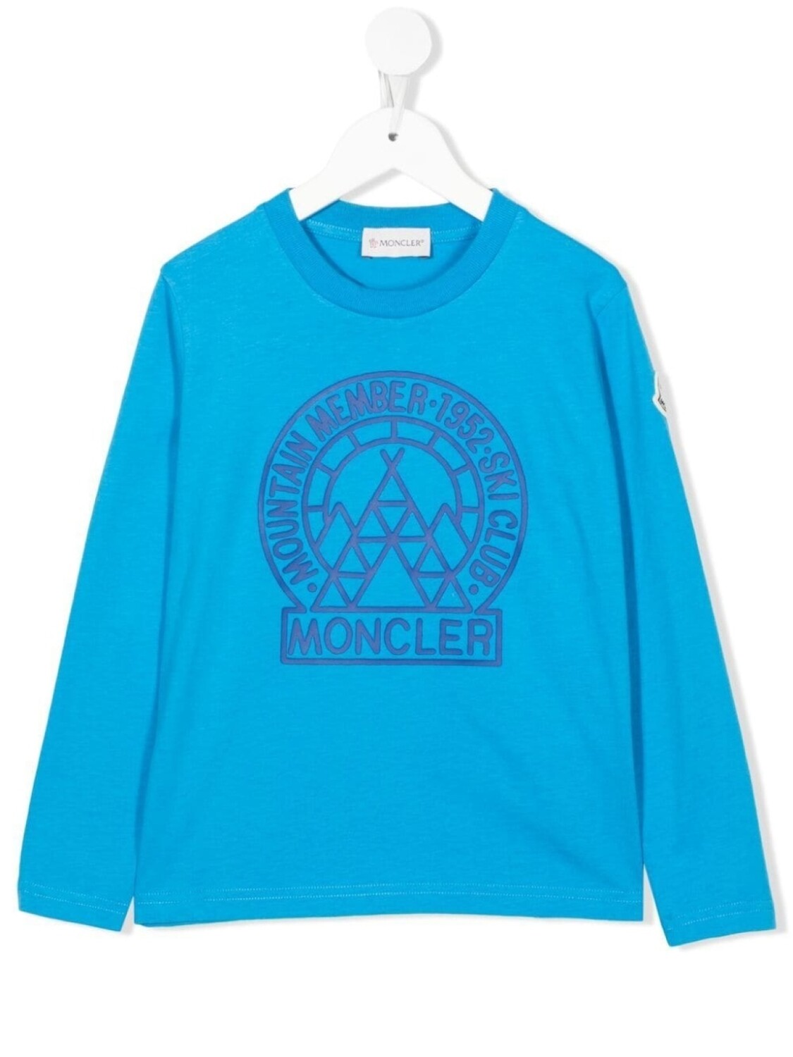 

Футболка с длинными рукавами и логотипом Moncler Enfant, синий