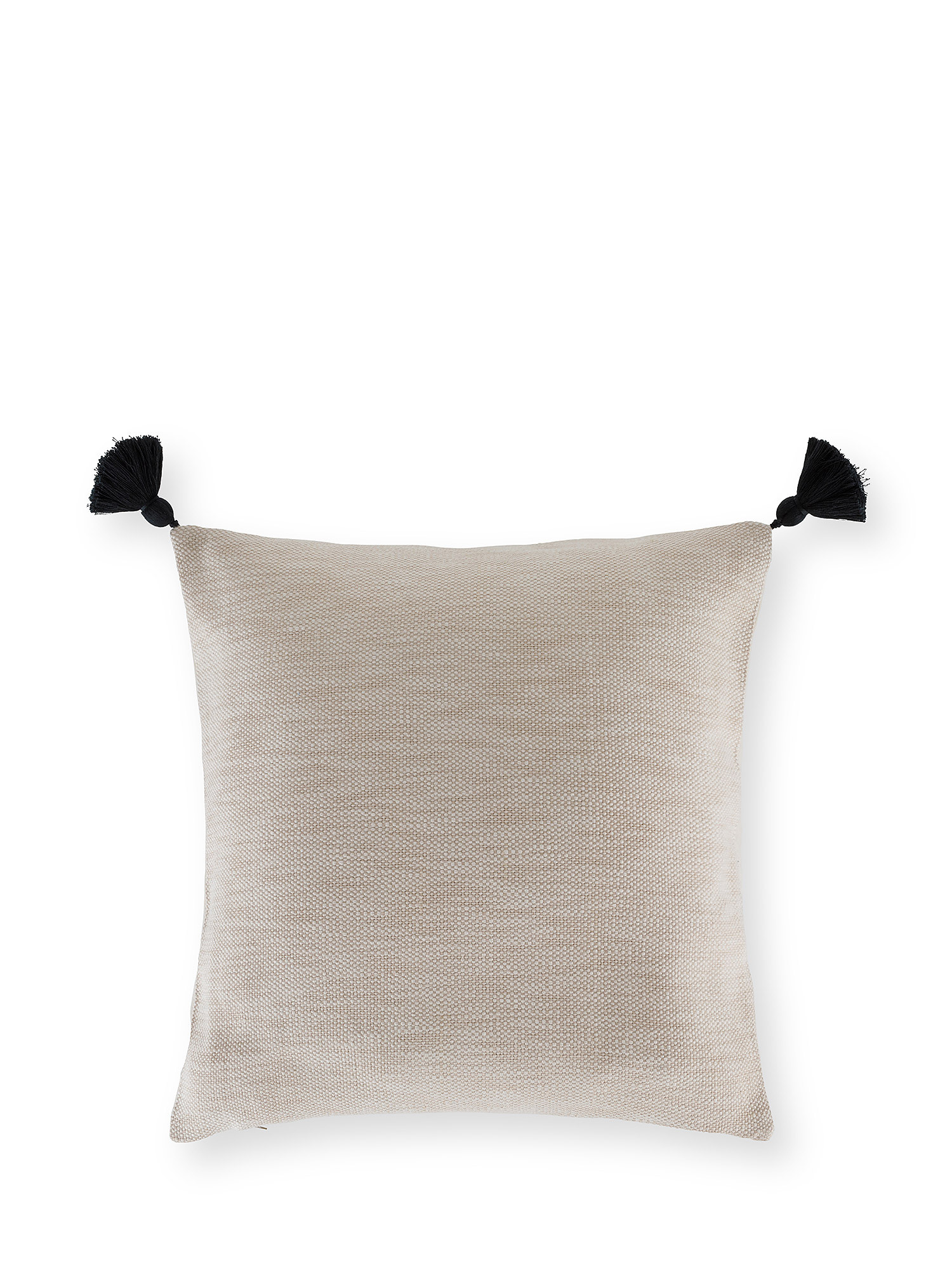 Жаккардовая подушка с кисточкой 50х50см Coincasa, бежевый подушка подушка 50х50см coincasa белый