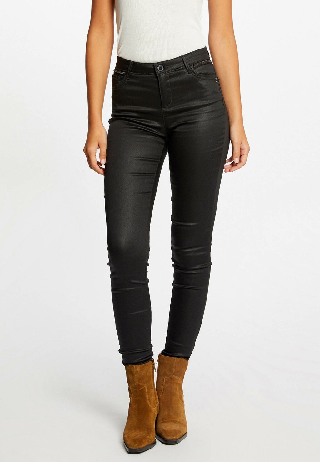 

Брюки Skinny Wet Effect Morgan, черный
