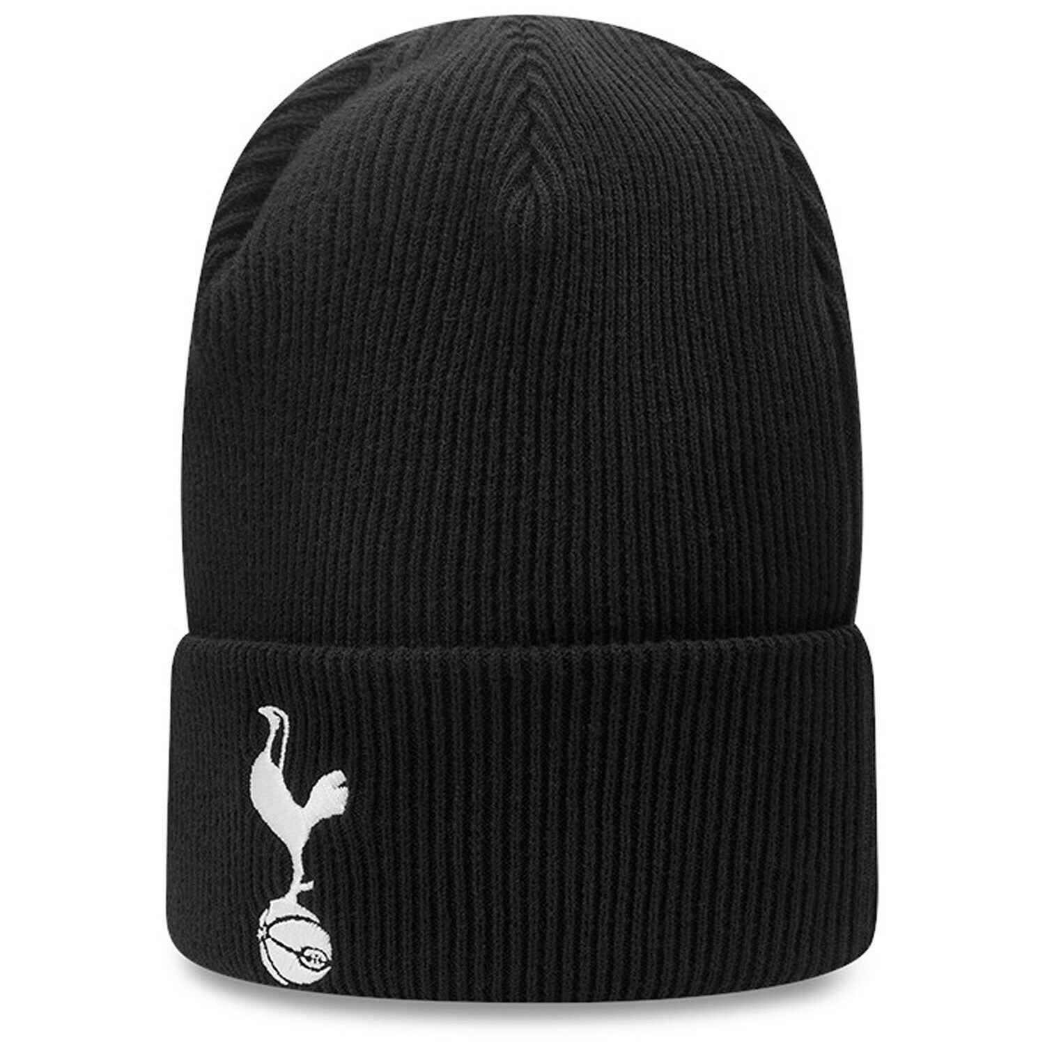 

Мужская черная вязаная шапка New Era Tottenham Hotspur с вертикальной надписью и манжетами