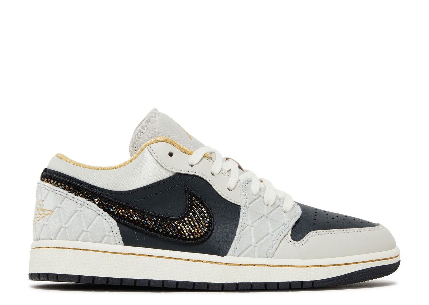 

Кроссовки Air Jordan Air Jordan 1 Low Se 'Beaded Swoosh', черный, Черный;серый