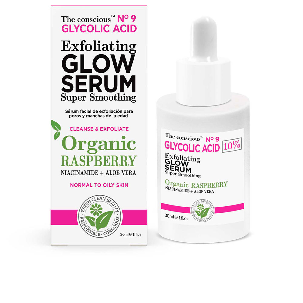 цена Крем против морщин Glycolic acid exfoliating glow serum organic raspberry The conscious, 30 мл