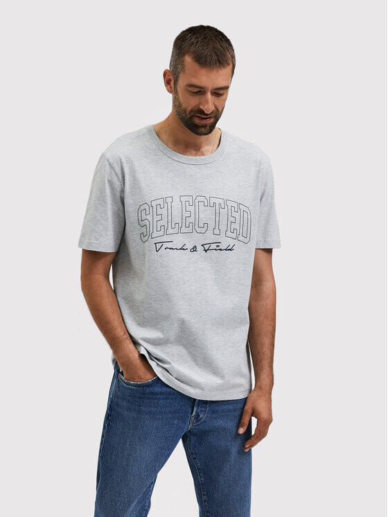 

Футболка стандартного кроя Selected Homme, серый