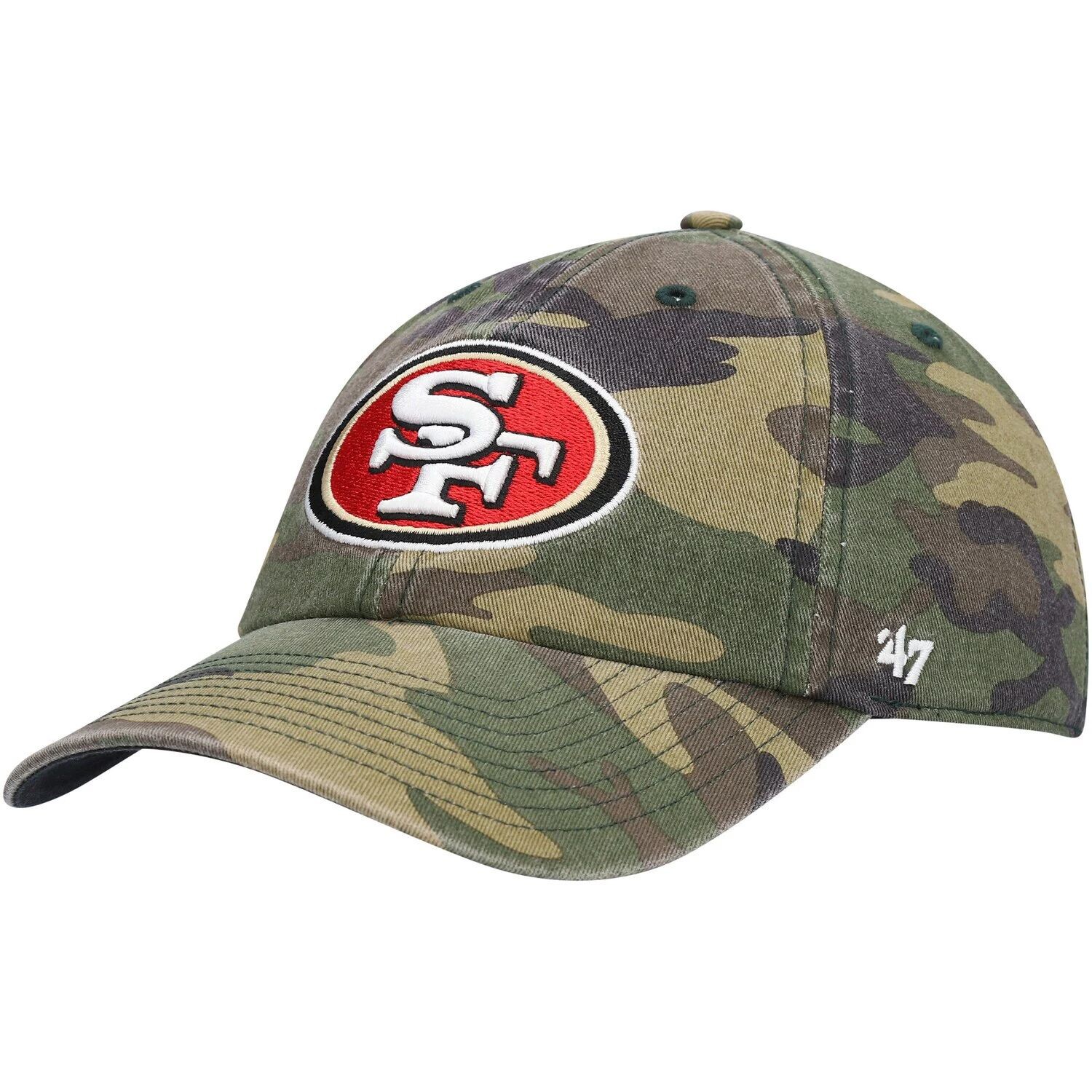

Мужская регулируемая кепка с камуфляжным принтом '47 San Francisco 49ers Woodland Clean Up