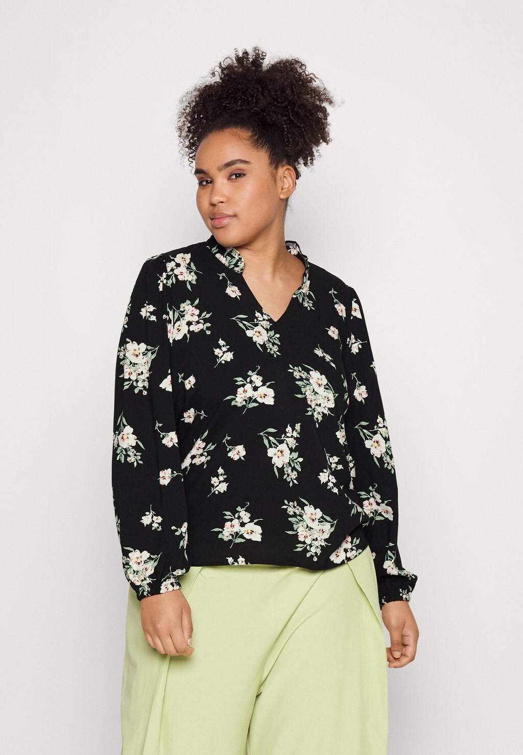 

Блузка Vero Moda, черный/песочный