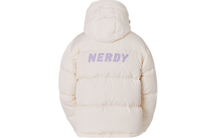 

Пуховик Nerdy Print Logo, белый