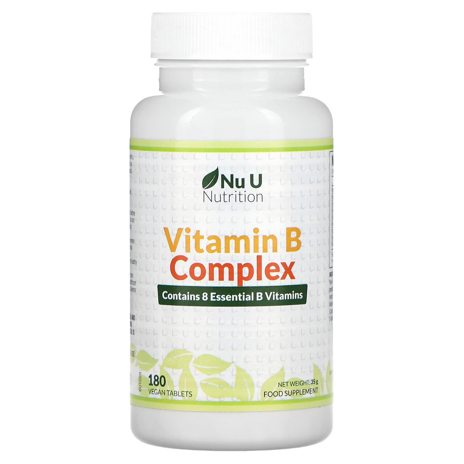 

Комплекс витаминов В, 180 таблеток растительного происхождения, Nu U Nutrition