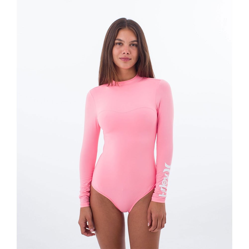 

Купальник Hurley Oao Solid Zip Back Surf Suit, розовый