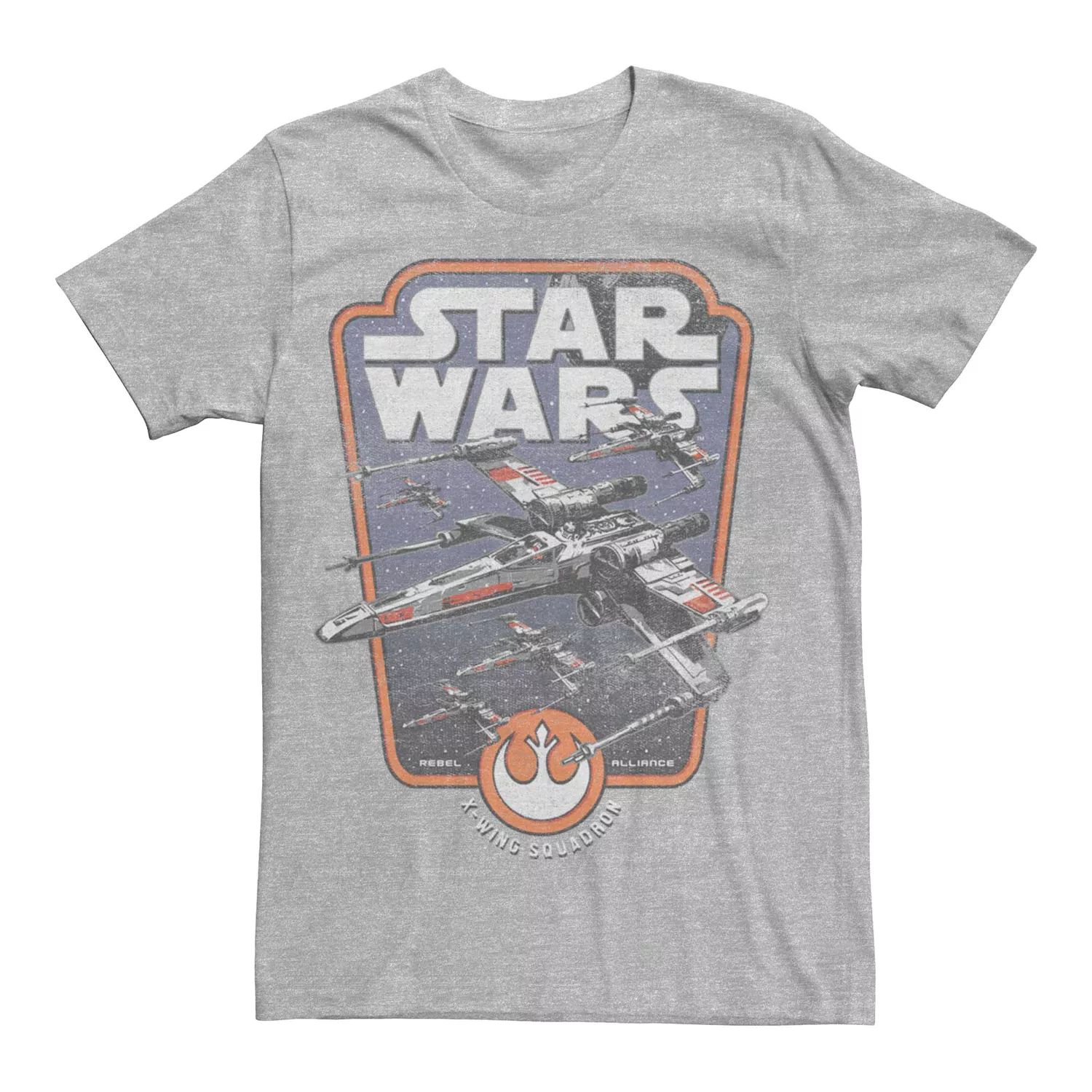 Мужская винтажная футболка с графическим рисунком Star Wars X-Wing Squadron Licensed Character мужская футболка star wars x wing blueprint licensed character