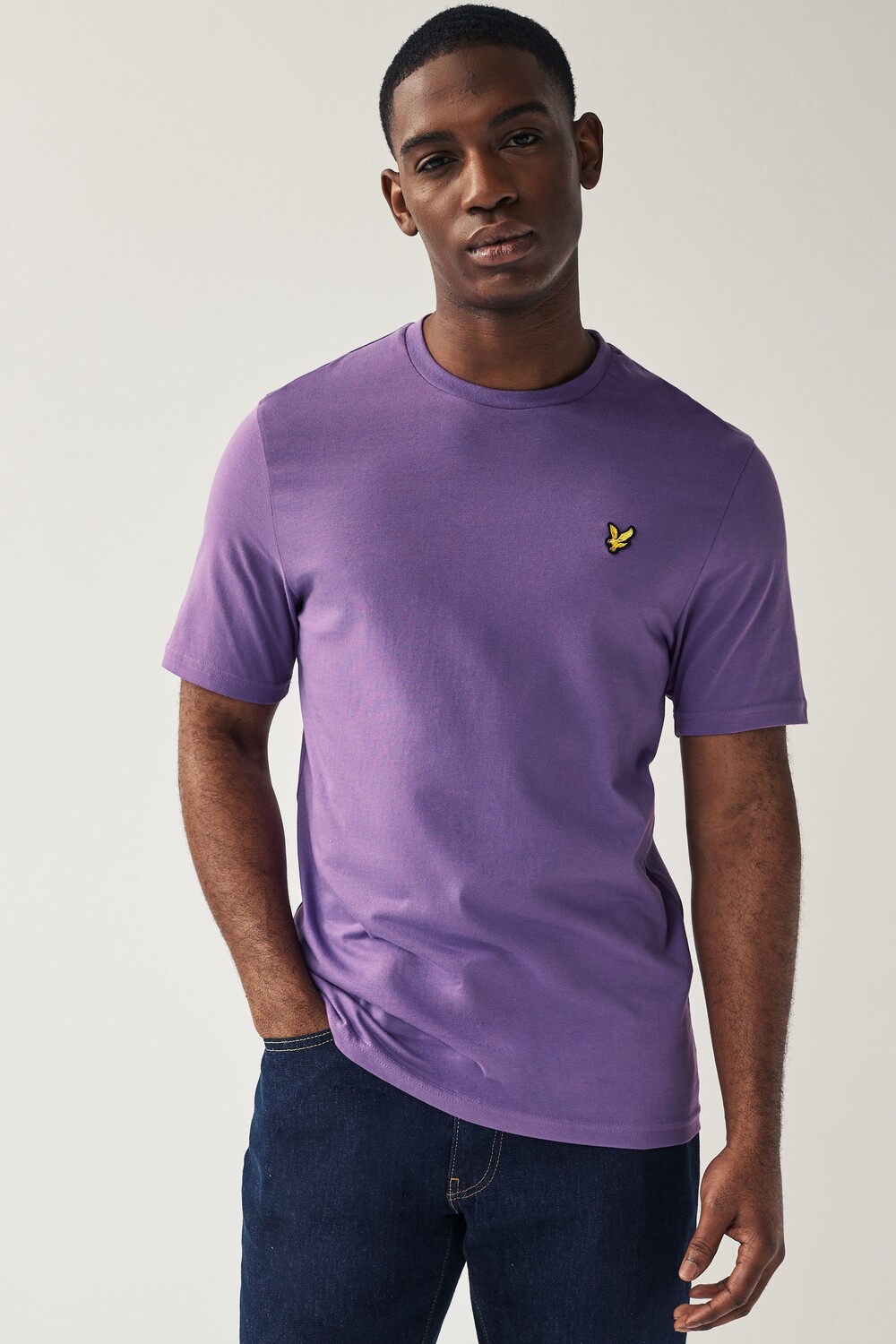 

Вязаная футболка с круглым вырезом Lyle & Scott, фиолетовый