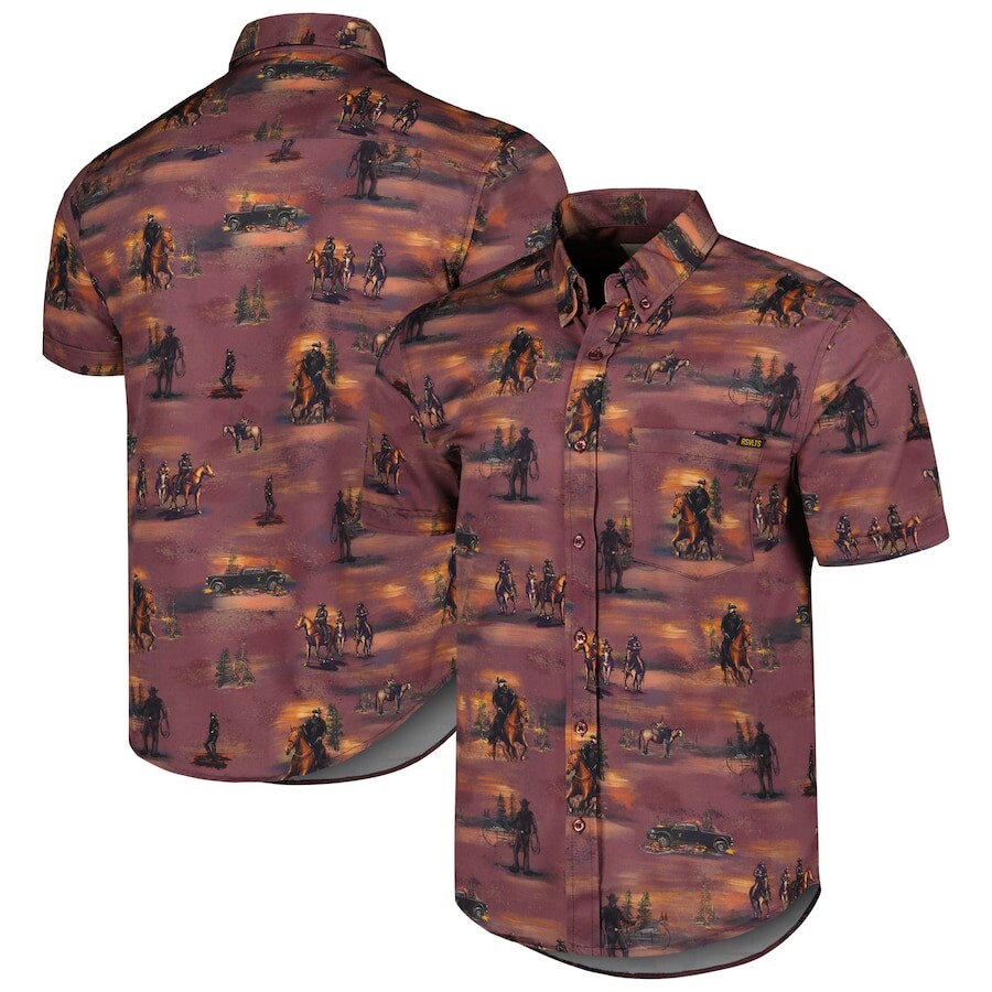

Рубашка RSVLTS Yellowstone, бордовый