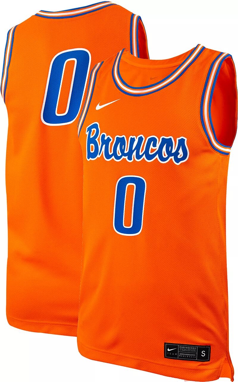Мужская баскетбольная майка Nike Boise State Broncos #0 оранжевого цвета