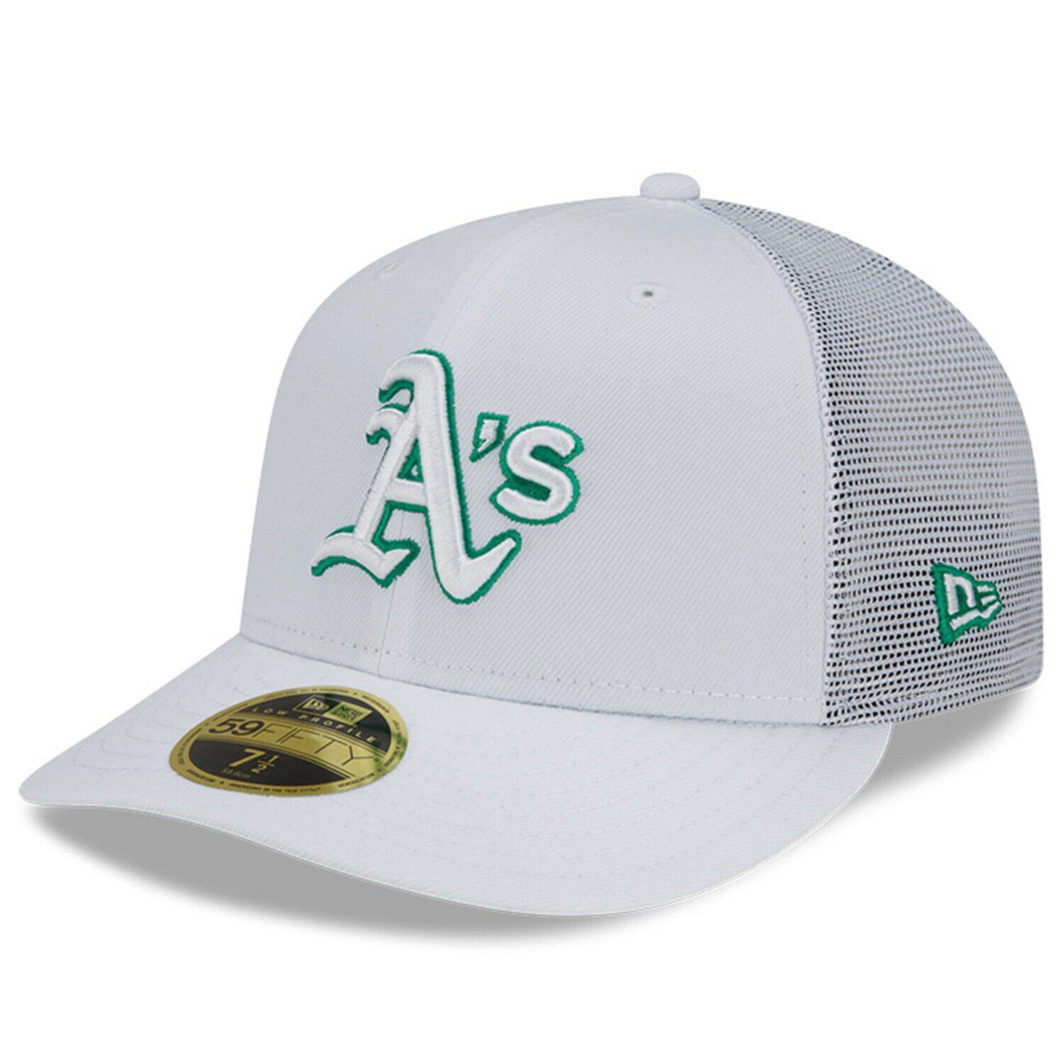 

Мужская облегающая кепка New Era White Oakland Athletics 2022, низкопрофильная 59FIFTY