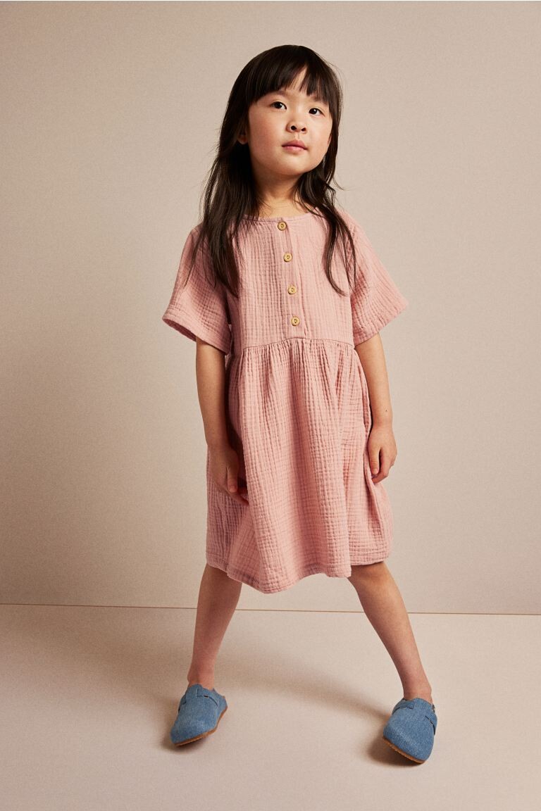 

Платье с короткими рукавами H&M, розовый