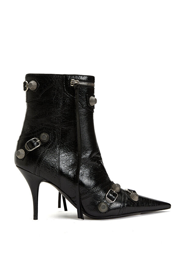 

Черные женские кожаные ботинки cagole Balenciaga, Черный