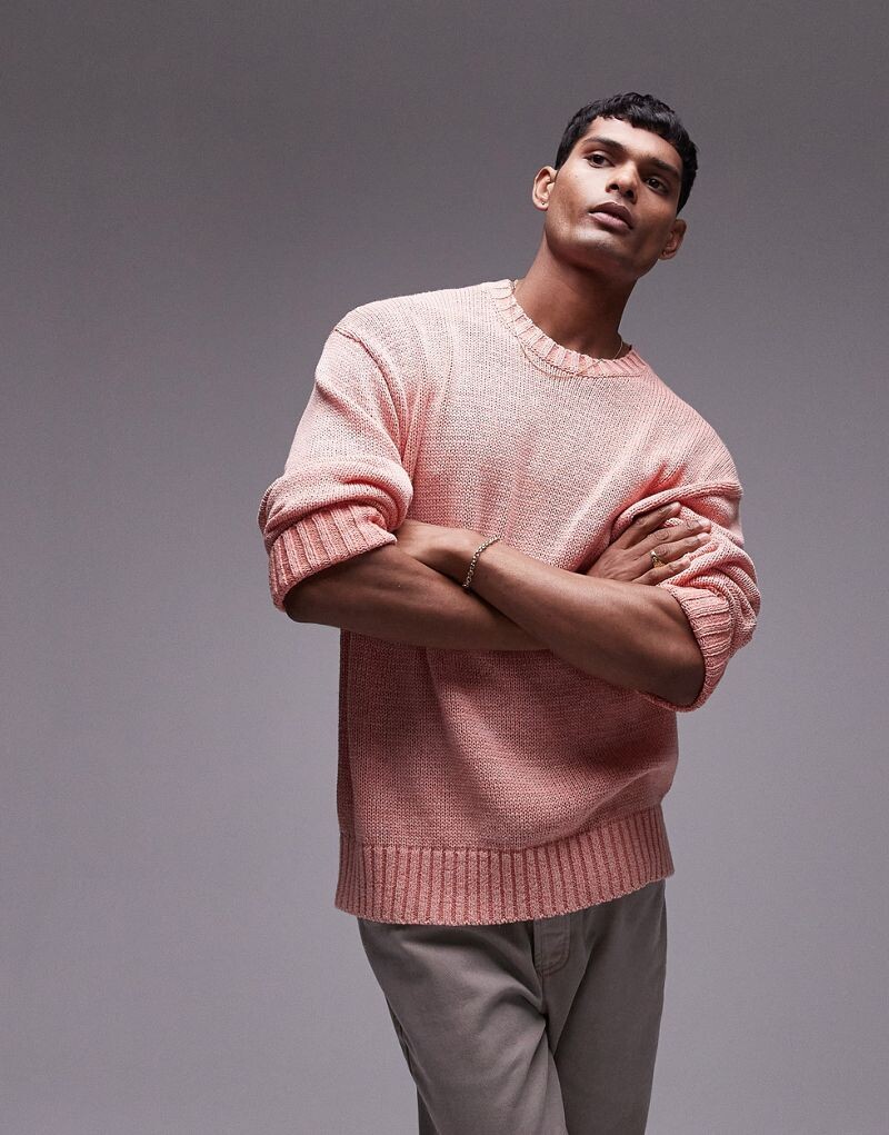 

Розовый легкий джемпер Topman