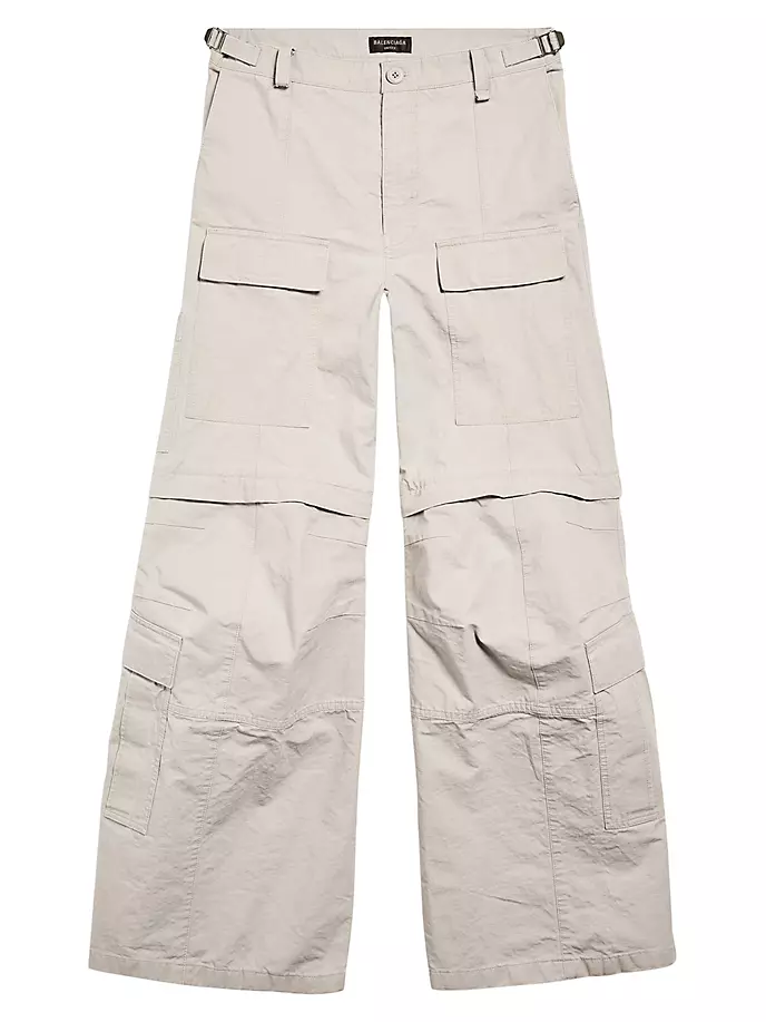 Расклешенные брюки-карго Balenciaga, бежевый