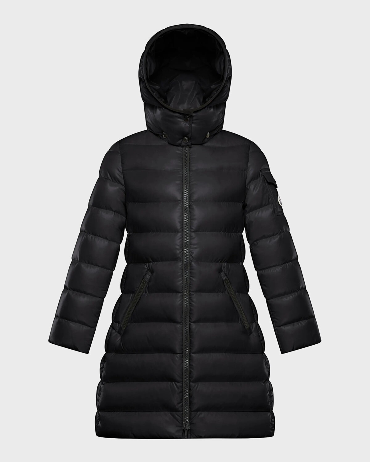 Длинная стеганая куртка Moka для девочек, размер 4–6 Moncler, цвет Black