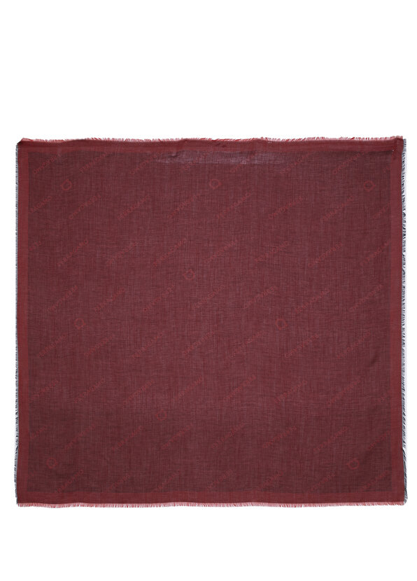 цена Бордово-красная женская кашемировая шаль с логотипом и узором Ferragamo
