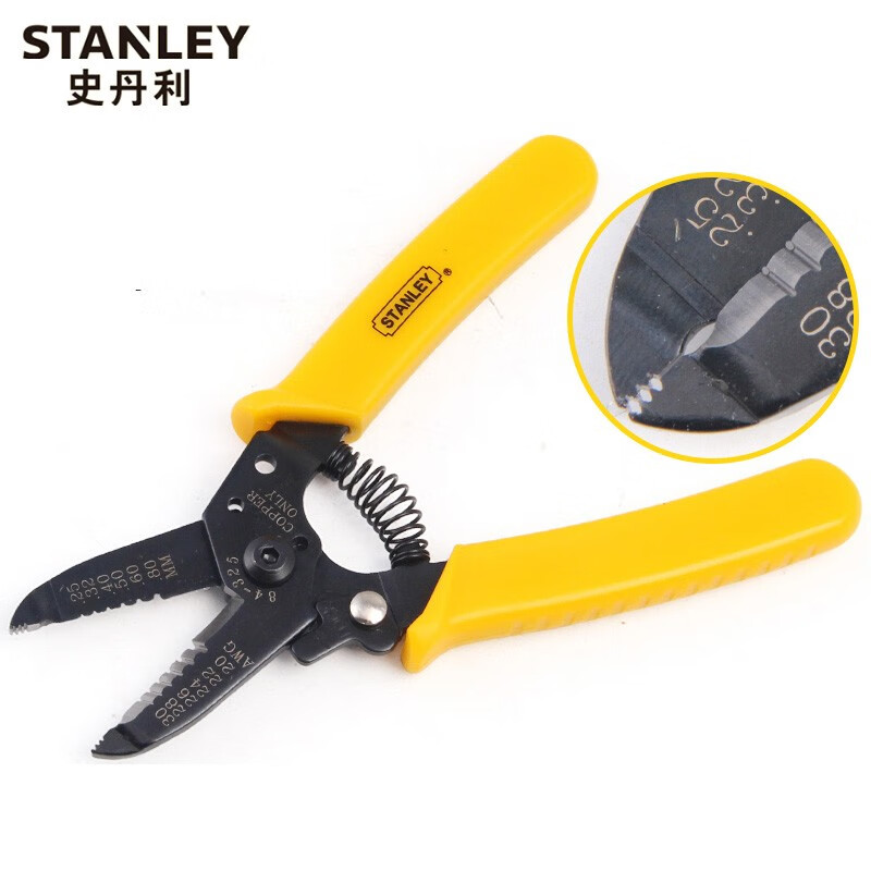 Stanley STANLEY Инструменты для зачистки проводов с 6-дюймовыми лезвиями (AWG20-30) Инструменты для электрика Щипцы для зачистки проводов Съемник проводов 84-325-22