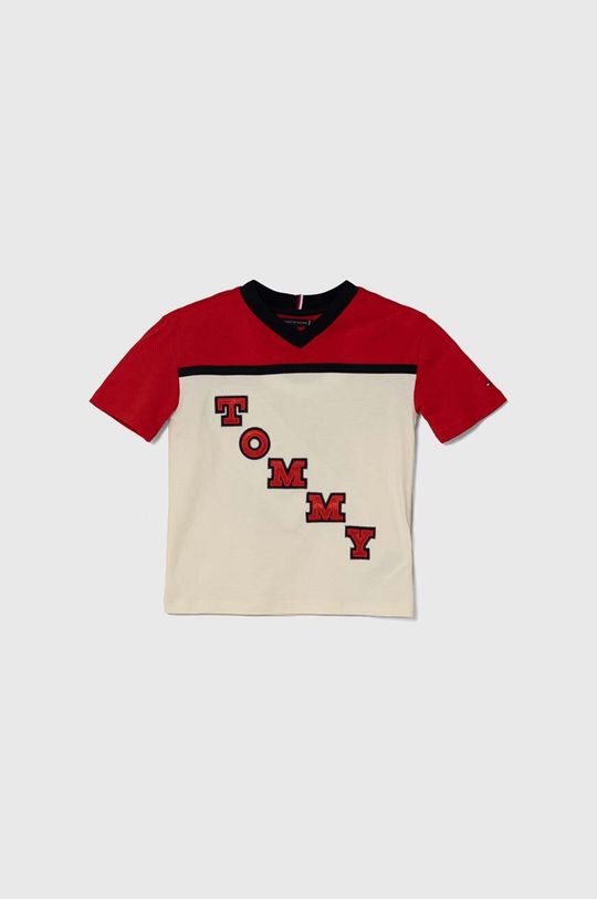 Хлопковая футболка для детей Tommy Hilfiger, красный