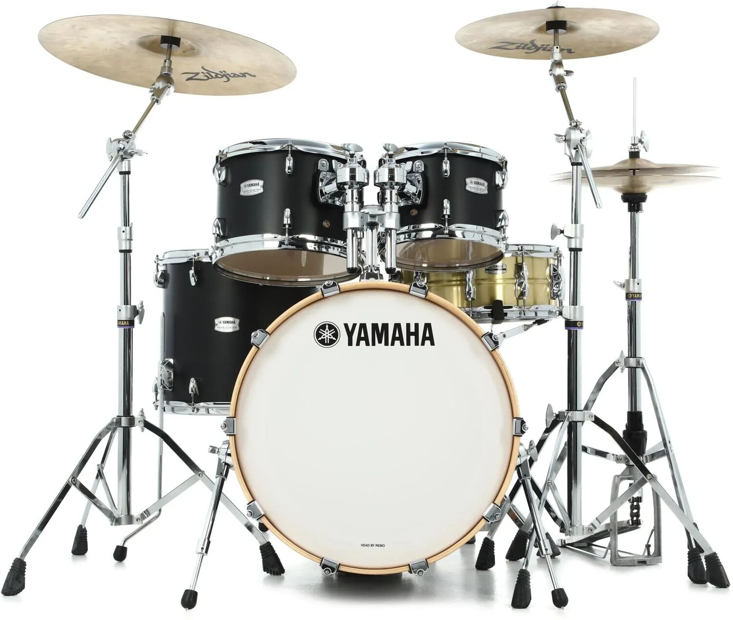 

Yamaha Tour Custom, набор из 4 предметов, 20-дюймовая ударная педаль - Licorice Satin