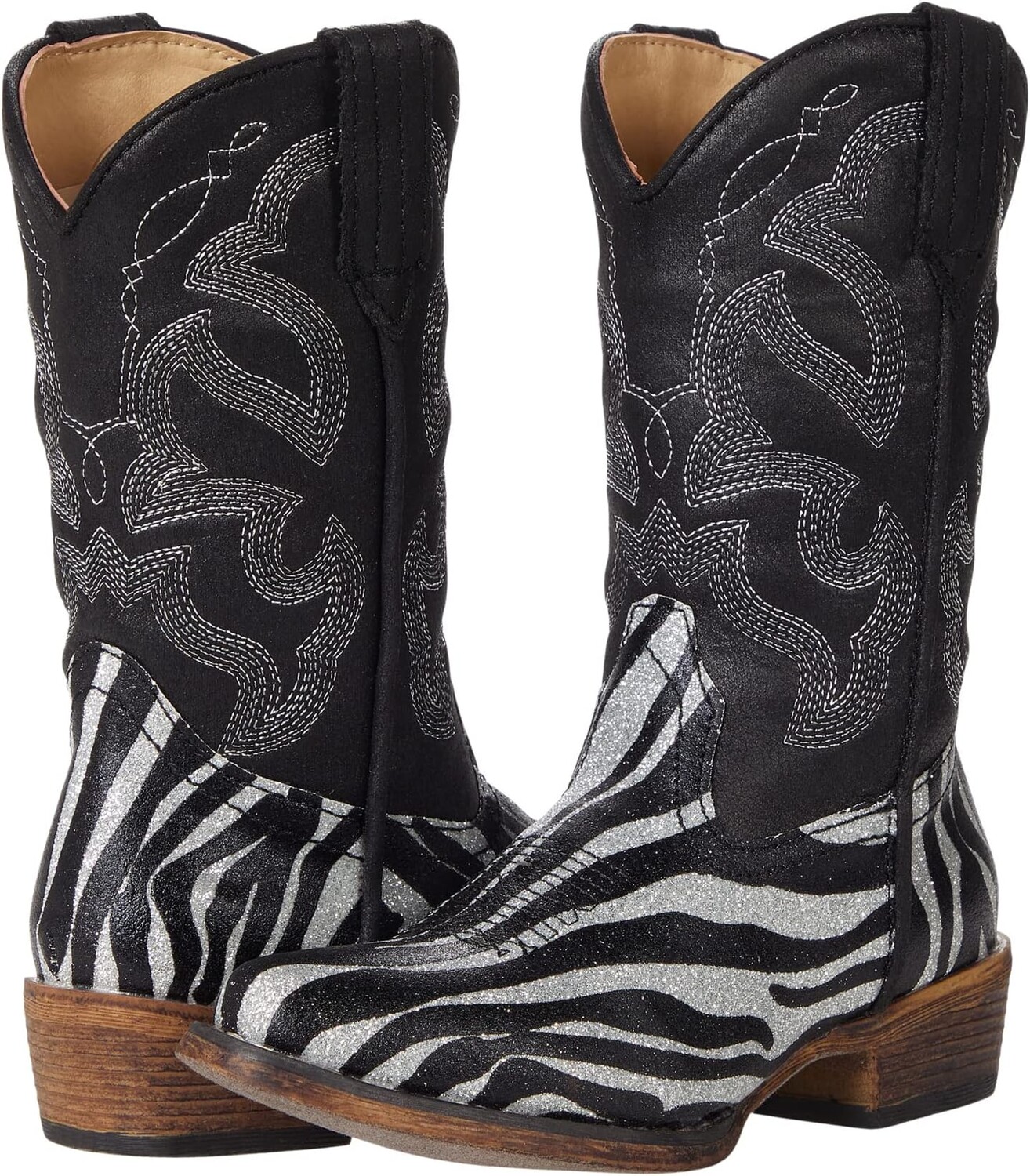 

Ковбойские сапоги Riley Zebra Roper, черный