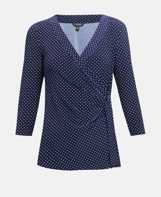 

Рубашка блузка Lauren Ralph Lauren, темно-синий