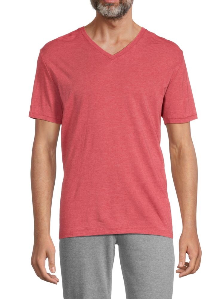 

Футболка с V-образным вырезом и принтом Lucky Brand, цвет Mineral Red