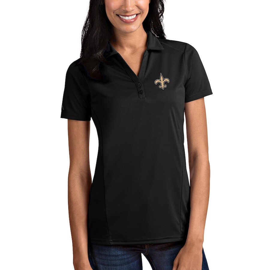 

Поло с коротким рукавом Antigua New Orleans Saints, черный