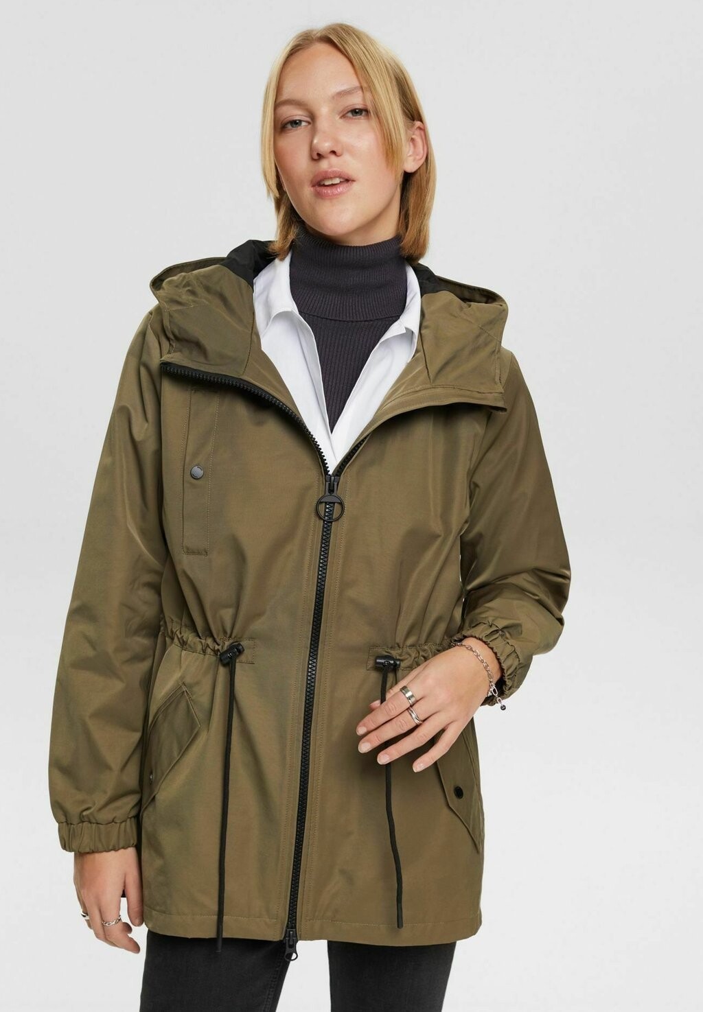 

Парка edc by Esprit, зеленый меланж