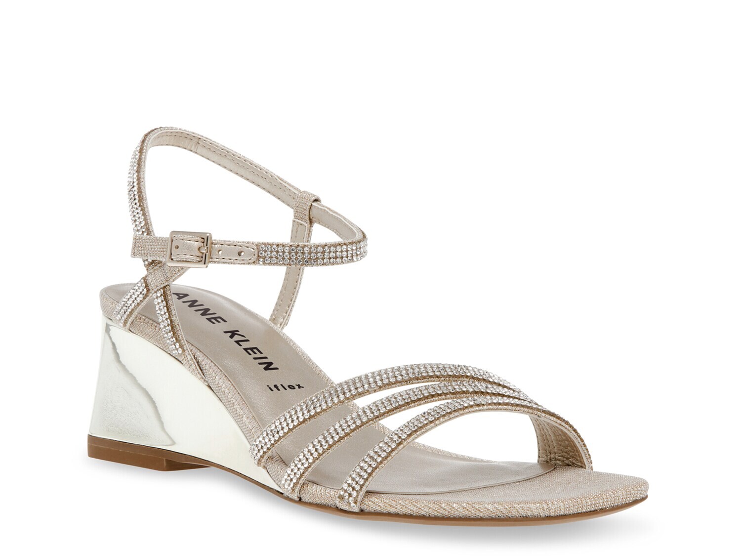 

Босоножки на танкетке Anne Klein Genova, платина