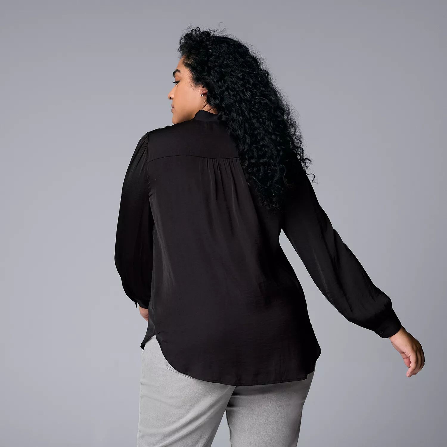 

Плюс размер Simply Vera Vera Wang Шифоновая блузка с завязками на шее Simply Vera Vera Wang