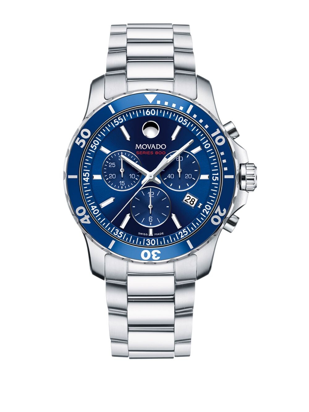 

Часы с хронографом серии 800 Movado, серебряный