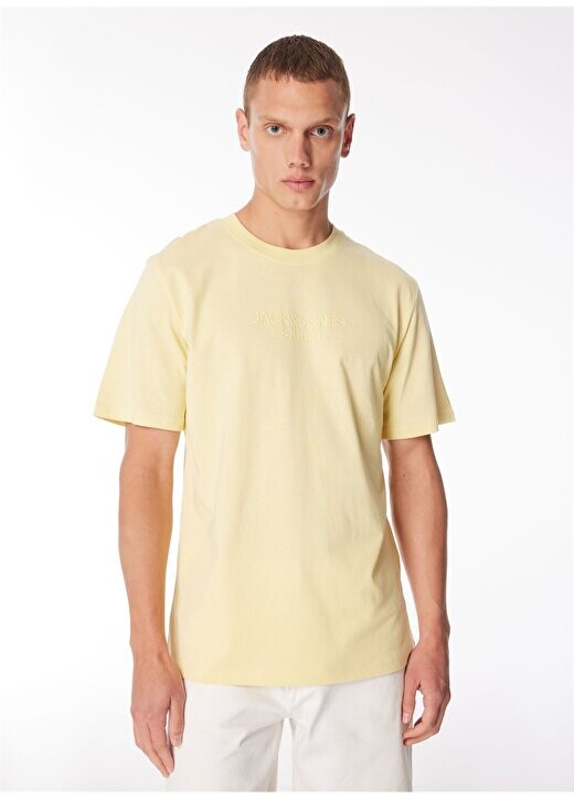 

Желтая мужская футболка с круглым вырезом JPRBLULOUI TEE SS CREW NECK EXC Jack & Jones, желтый