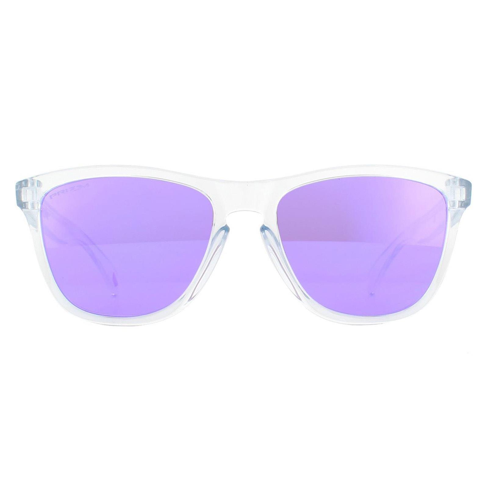 Квадратные полированные прозрачные фиолетовые солнцезащитные очки Prizm Oakley, прозрачный