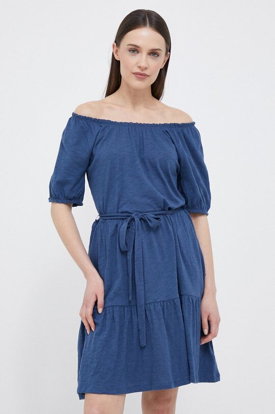 

Платье GAP из хлопка Gap, темно-синий