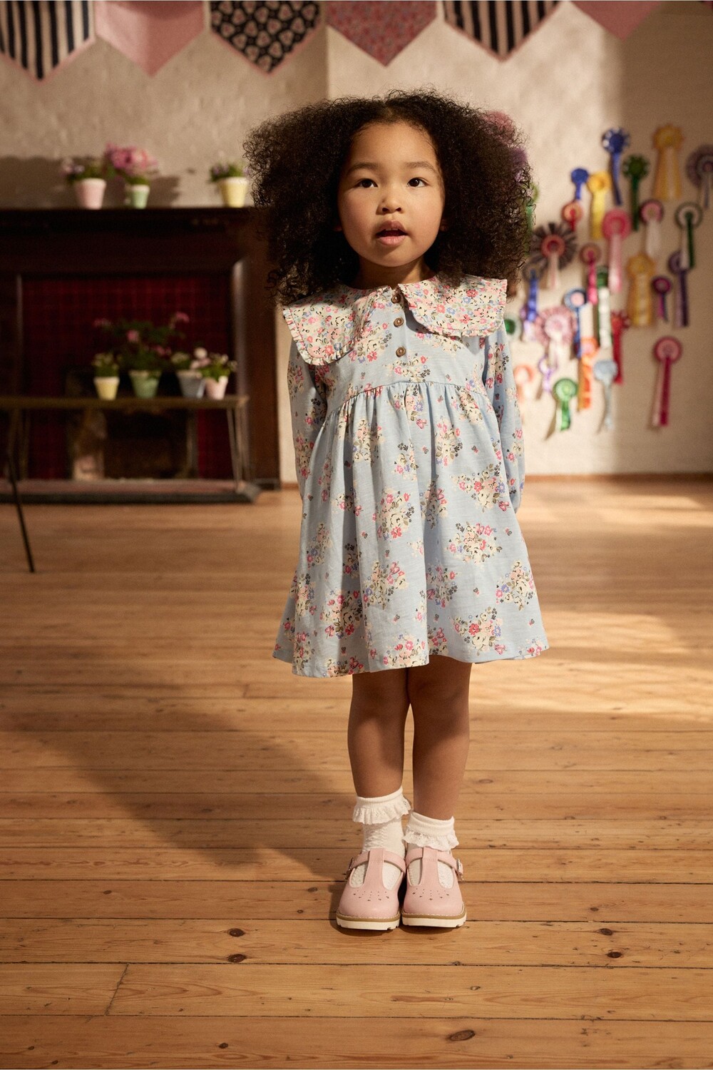 

Платье Cath Kidston с воротником из 100% хлопка (3 мес 7 лет) Next, синий