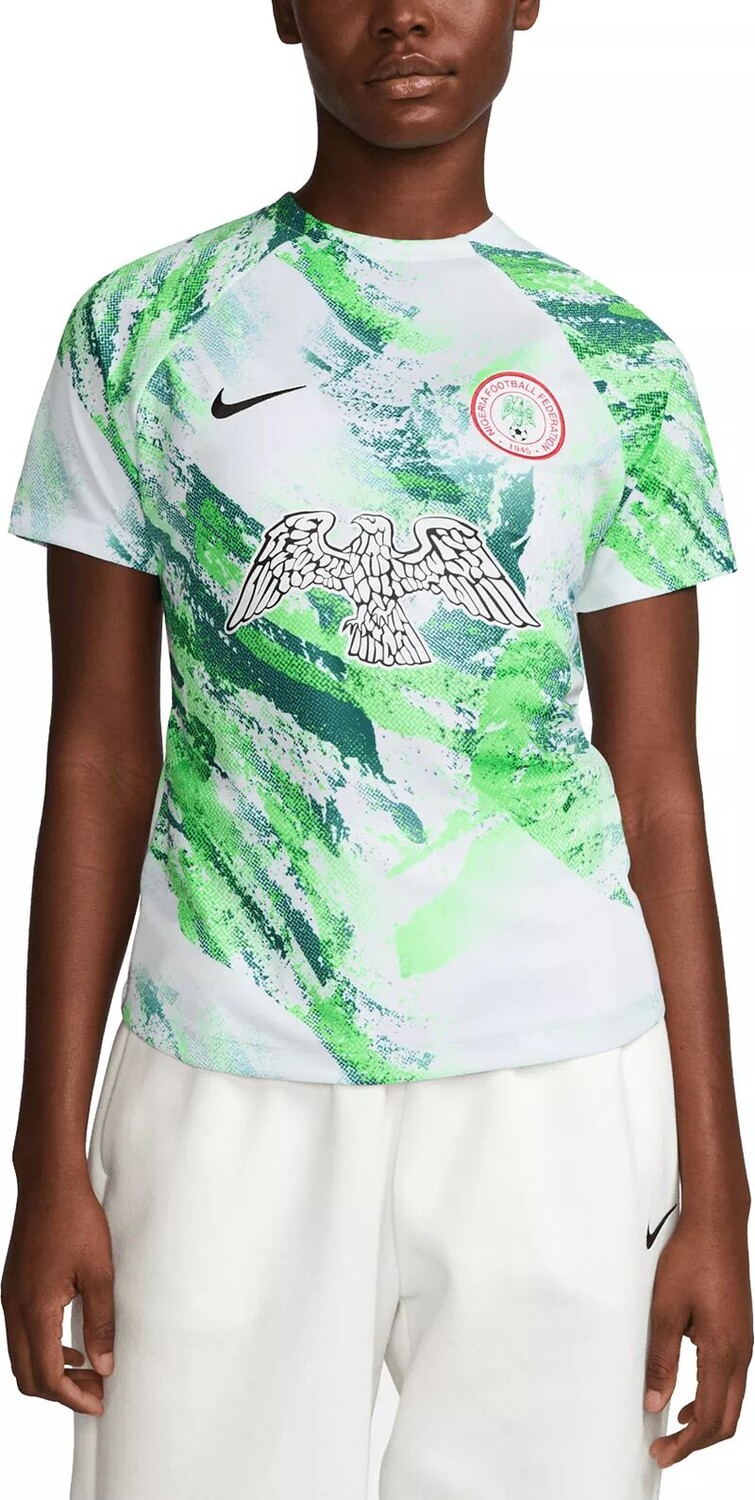 

Женская предматчевая майка королевского синего цвета Nike сборная Нигерии 2023
