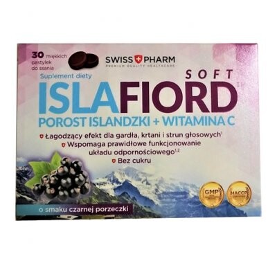 

Islafiord, Soft, таблетки со вкусом черной смородины, 30 таб. Swisspharm