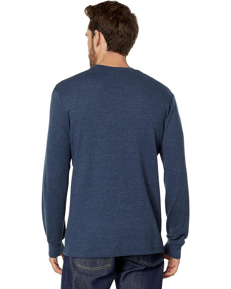 

Рубашка U.S. POLO ASSN. Long Sleeve Crew Neck Solid Thermal Shirt, цвет Rinse Blue Heather
