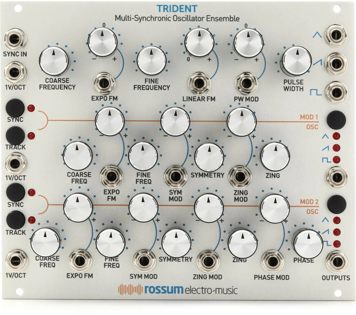 

Ансамбль мультисинхронного генератора Rossum Electro-Music Trident Eurorack