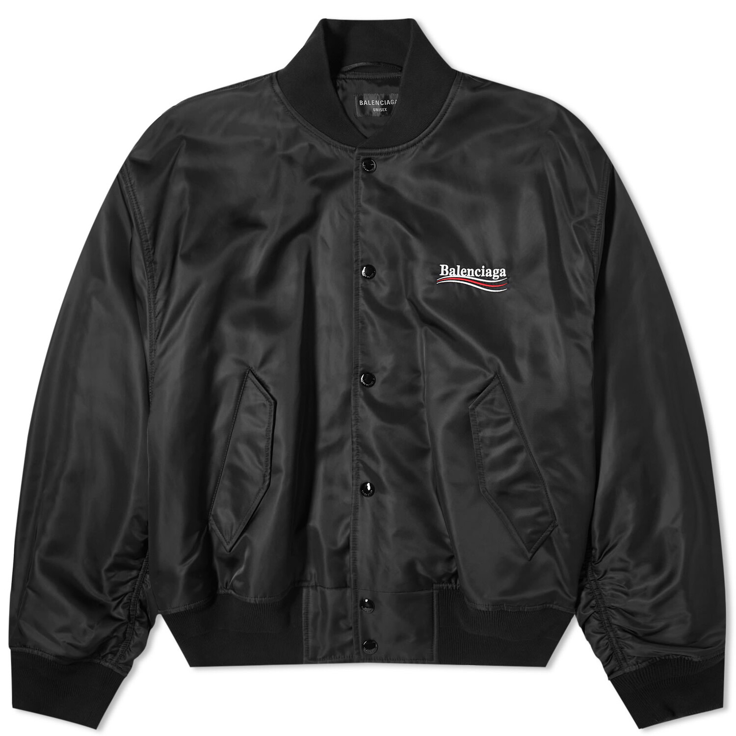 Куртка бомбер Balenciaga Political Campaign Oversized Bomber, черный