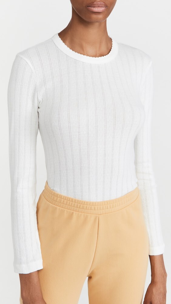 

Топ Leset Pointelle Slim Fit, белый