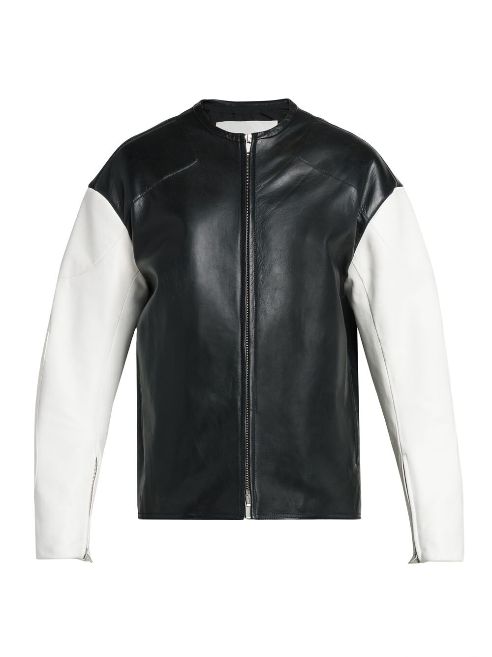 

Кожаная куртка свободного кроя Jil Sander, черный