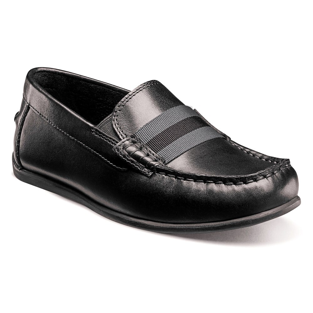 

Детские слипоны Jasper Strap Jr. Moc Toe Slip On Little/Big Kid Florsheim, черный