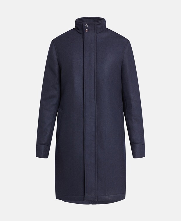 

Шерстяное пальто Ted Baker, темно-синий
