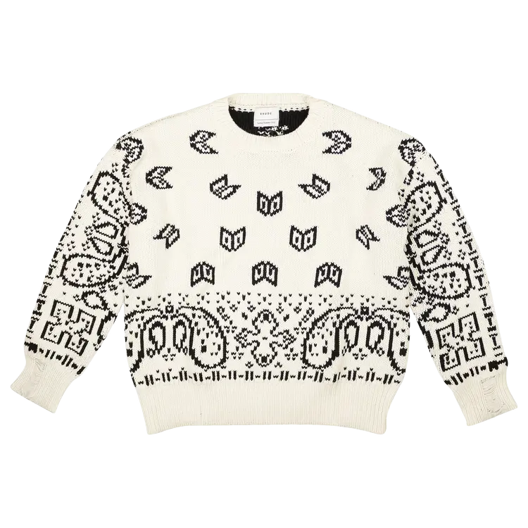 

Свитер Rhude Lounge 'White/Black', белый