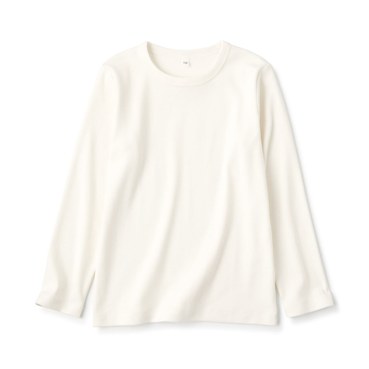 

Футболка с длинными рукавами и круглым вырезом с начесом (дети) MUJI, молочный